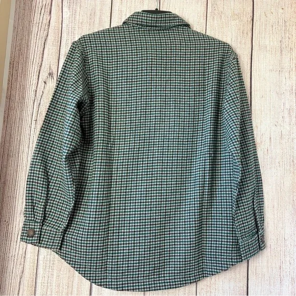 Rhythm womens Plaid Check Overshirt Evergreen wool blend Shacket size Small - Picture 7 of 11
